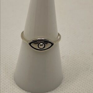 Sterling Silver Evil Eye Ring